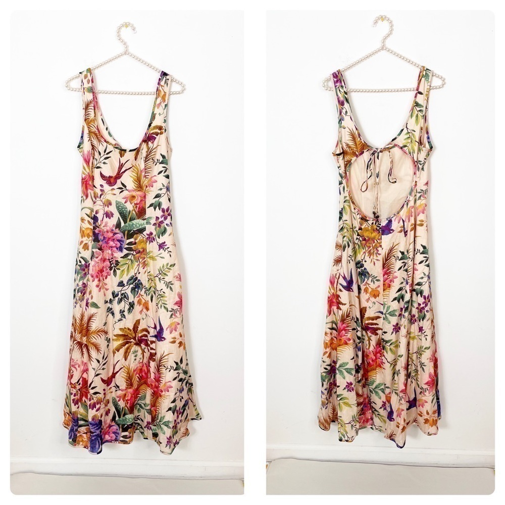 Zimmerman Tropicana Linen Midi Dress